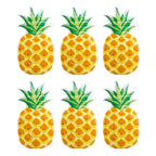 85" x 49" Giant Inflatable One Person Pineapple Pool Float Mat (6 Pack)