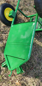 EXTREMELY RARE MADE IN USA JOHN DEERE 2 WHEEL SULKY (SIT-ON) W/NEW TIRES & PAINT