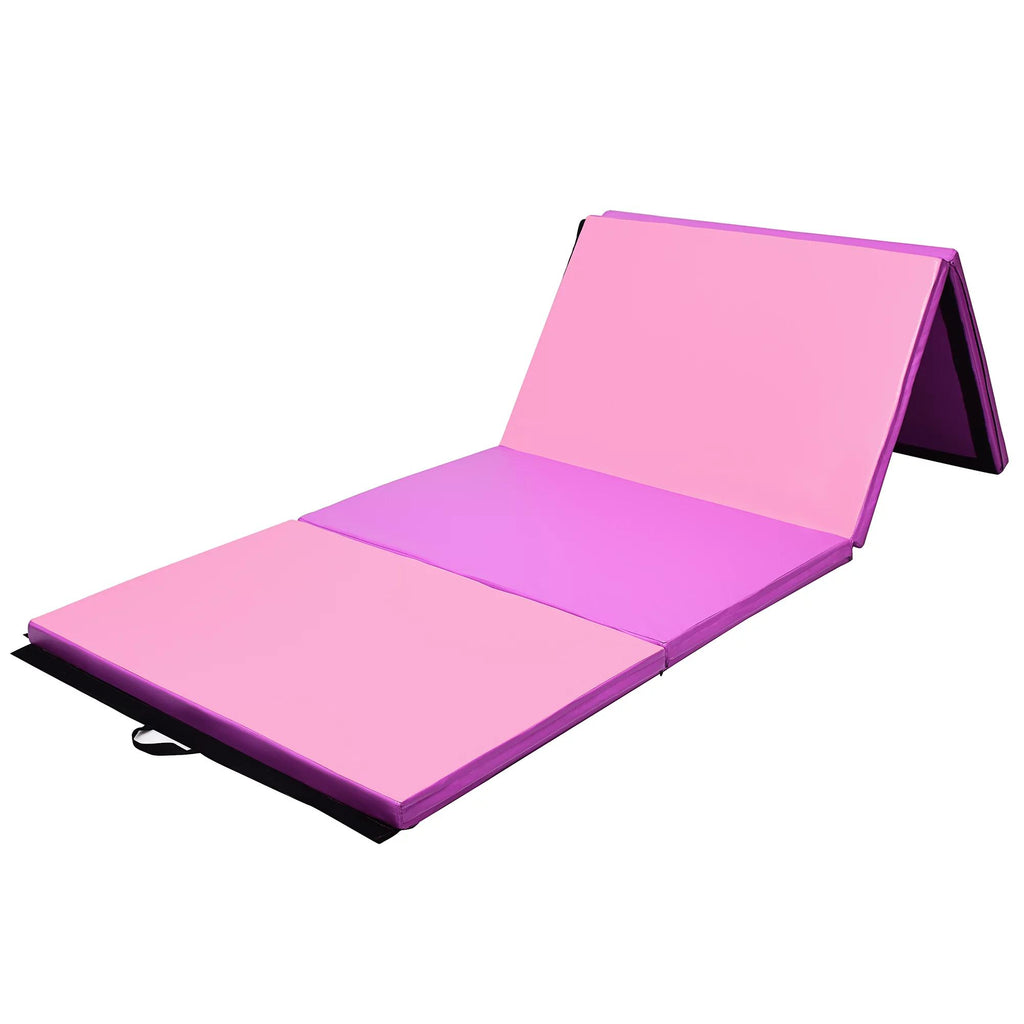 Gymax Folding Panel Gym Fitness Exercise Gymnastics Mat 4' x 10' x 2''