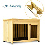 Lovupet Wooden Portable Foldable Pet Crate Indoor Outdoor Dog Kennel Pet Cawith Tray
