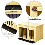 Lovupet Wooden Portable Foldable Pet Crate Indoor Outdoor Dog Kennel Pet Cawith Tray