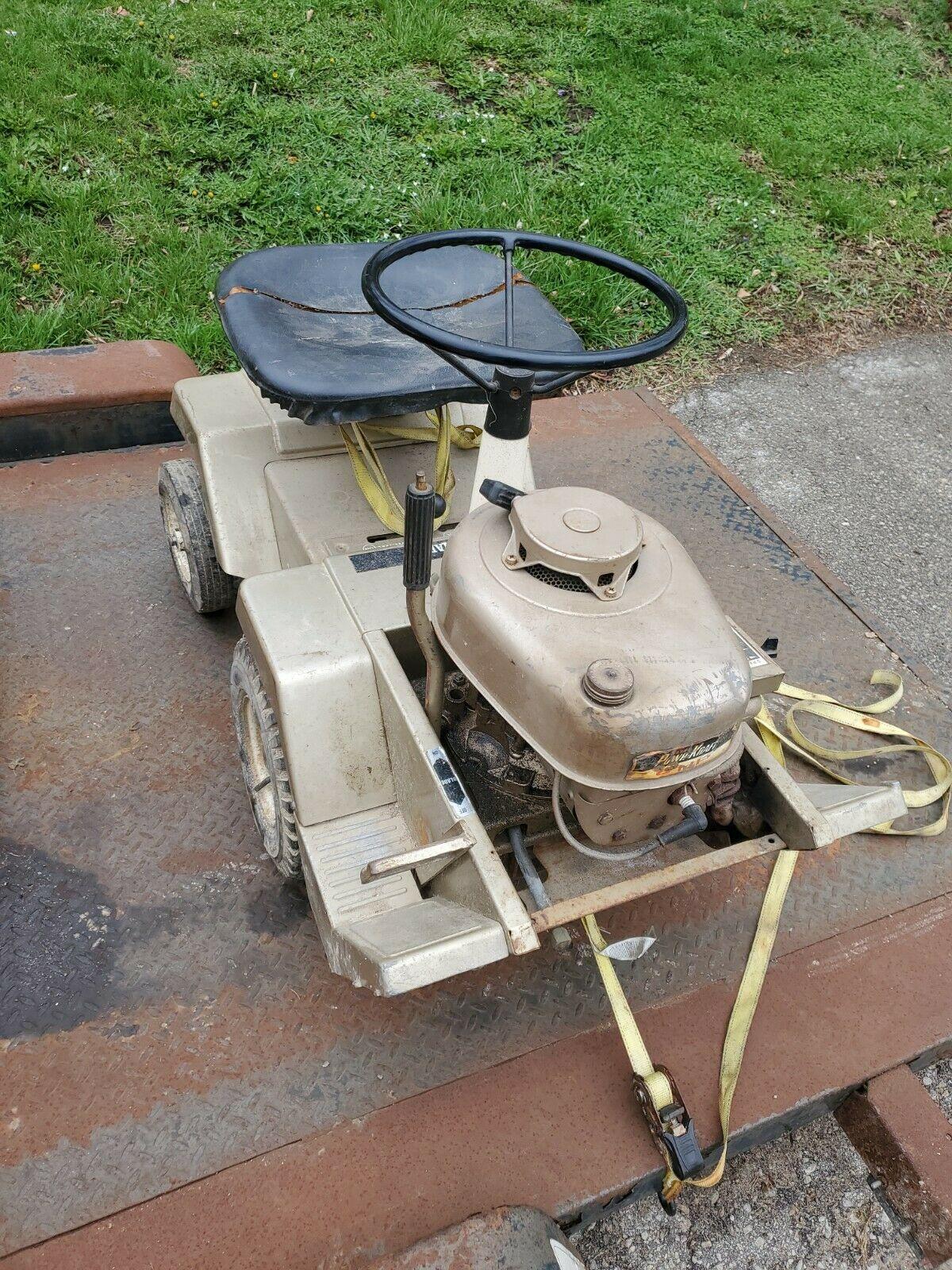 2 Vintage Montgomery Wards Power Kraft 6hp Riding Mower Lawn-Trac