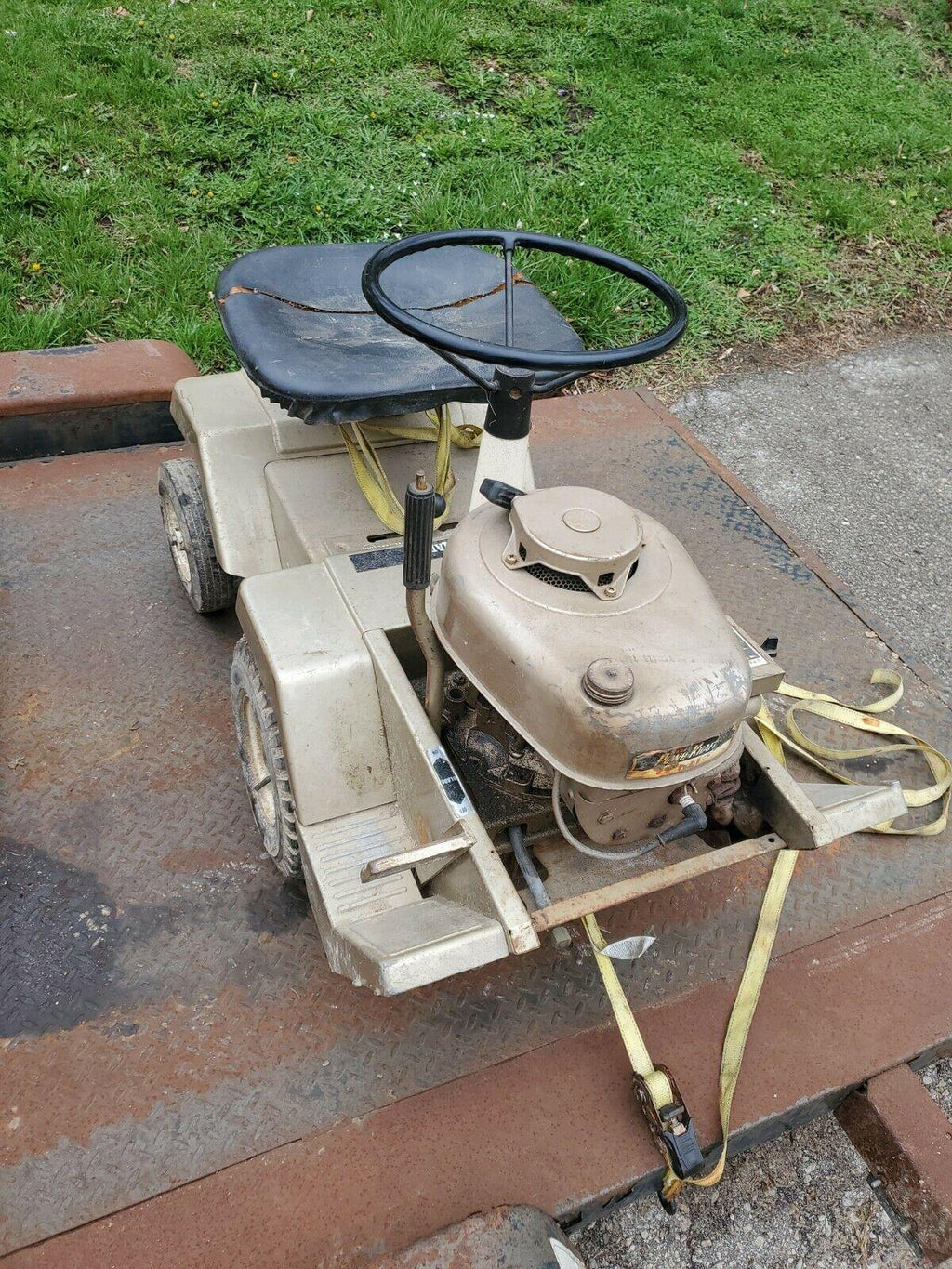 2 Vintage Montgomery Wards Power Kraft 6hp Riding Mower Lawn-Trac