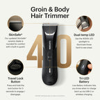 Lawn Mower4.0 PRO - Groin &amp; Body Hair Trimmer, Updated SkinSafeTrimmer Blade, Waterproof Wet/Dry Groomer, USB-C &amp; Wireless Charging Compatible, Men’s Ball Shaver with Travel Lock