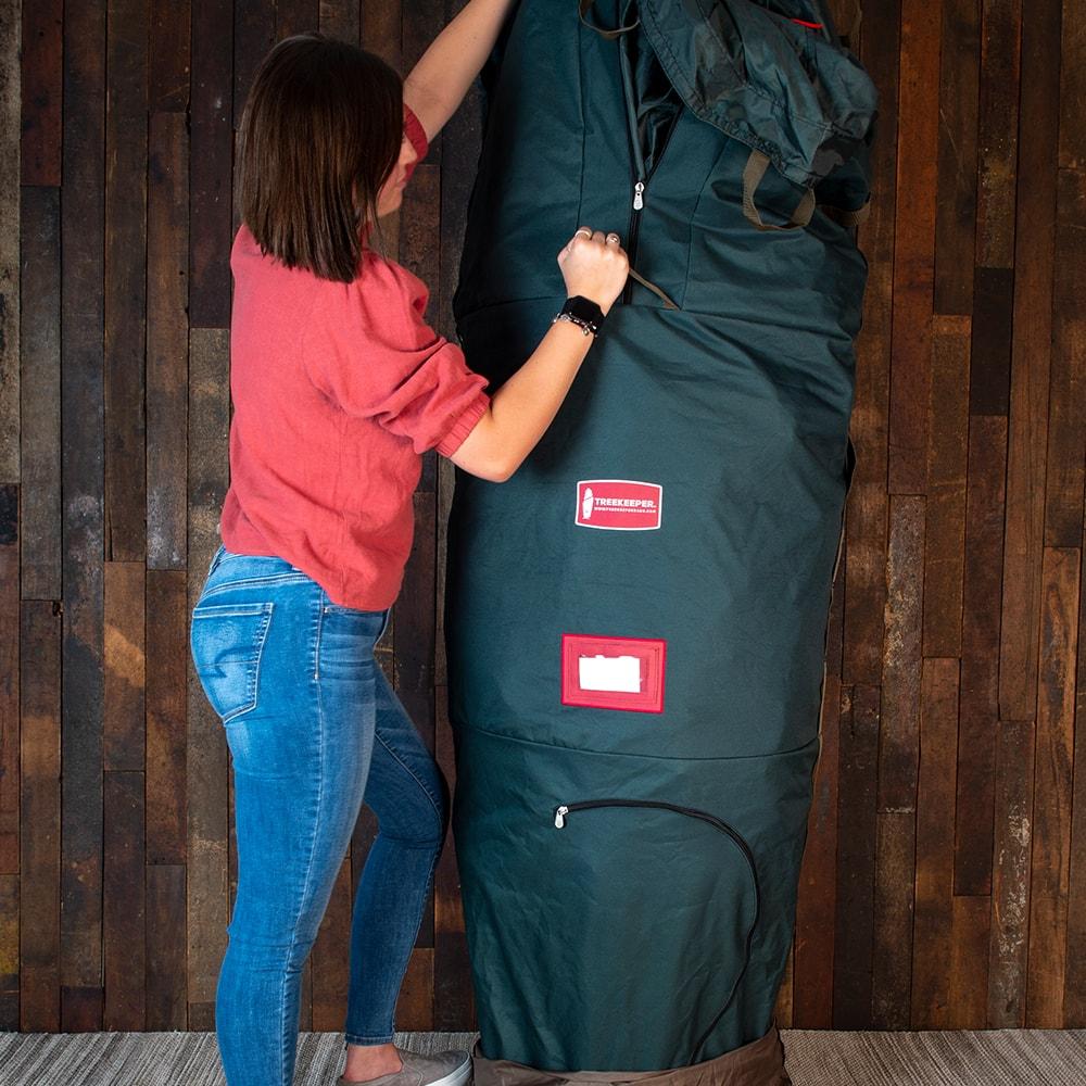 TreeKeeper Large Upright Tree Storage Bag w/ Rolling Tree Stand
