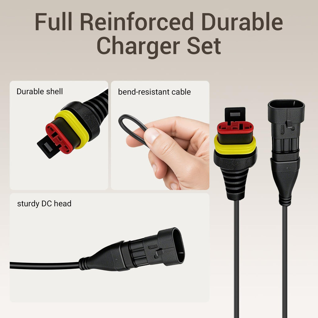 10Ft Robotic Lawn Mowers Charging Cable Compatible with  SILENO City,R38Li,R40Li,R45Li,R50Li,R70Li,R75Li,R80 Li-Power Cord for  320,330X,305,105,310,315,315X,315X