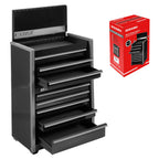 8-Drawer Rolling Black Tool Box, Heavy Duty Micro Roll Cab Steel Stackable Tool Chest with Lockable Drawers, 2-in-1 Lar& Compact Combo Set (3-Drawer + 5-Drawer) for Garage, Workshop
