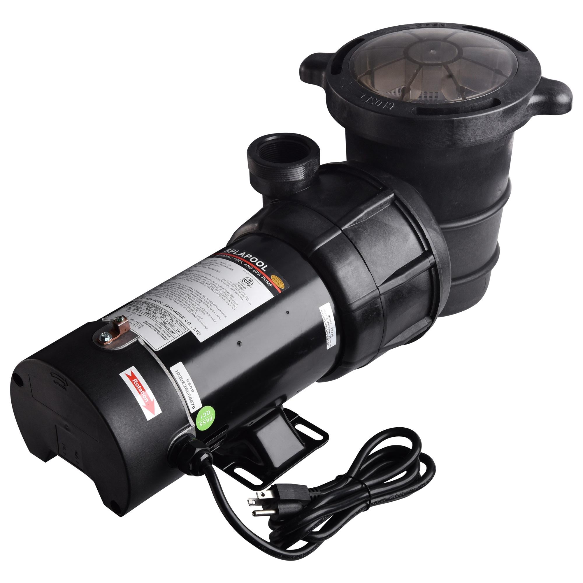 yescom 1.5 hp 4980gph above ground swimming pool water pump strainer