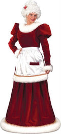 Ultra Velvet Mrs. Claus Christmas Costume - Adult Size Medium/Lar(10-14)