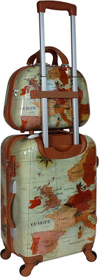 Europe 4-Piece Spinner Luggage Set with TSA Lock, Brown