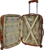 Europe 4-Piece Spinner Luggage Set with TSA Lock, Brown