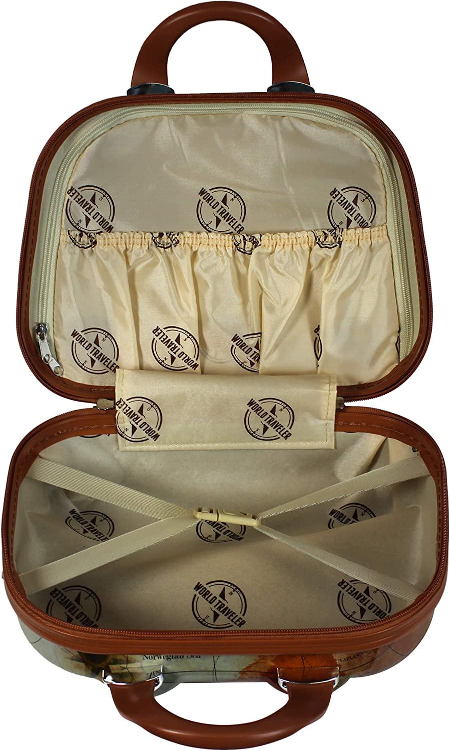 Europe 4-Piece Spinner Luggage Set with TSA Lock, Brown