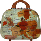 Europe 2-Piece Carry-On Spinner Luggage Set with TSA Lock, Brown, One_Size