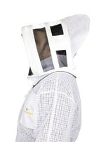 ultra breeze sting proof premium quality 3 layer unisex white mesh beekeeping suit ultra ventilated fencing veil (xl)