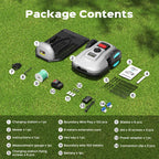 Robot Lawn Mower with App Control – Adjustable Cutting Height, Auto-Charging, Obstacle Detection &amp; Smart Scheduling – Ideal for Lawns up to 1/8 Acre