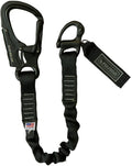 Fusion Tactical 6ft 72"" x1 Internal Elastic Bungee Military Police Personal Retention Helo Lanyard with Snap Hook Shackle 23kN Black (LH-32-8001-2999-BK72)