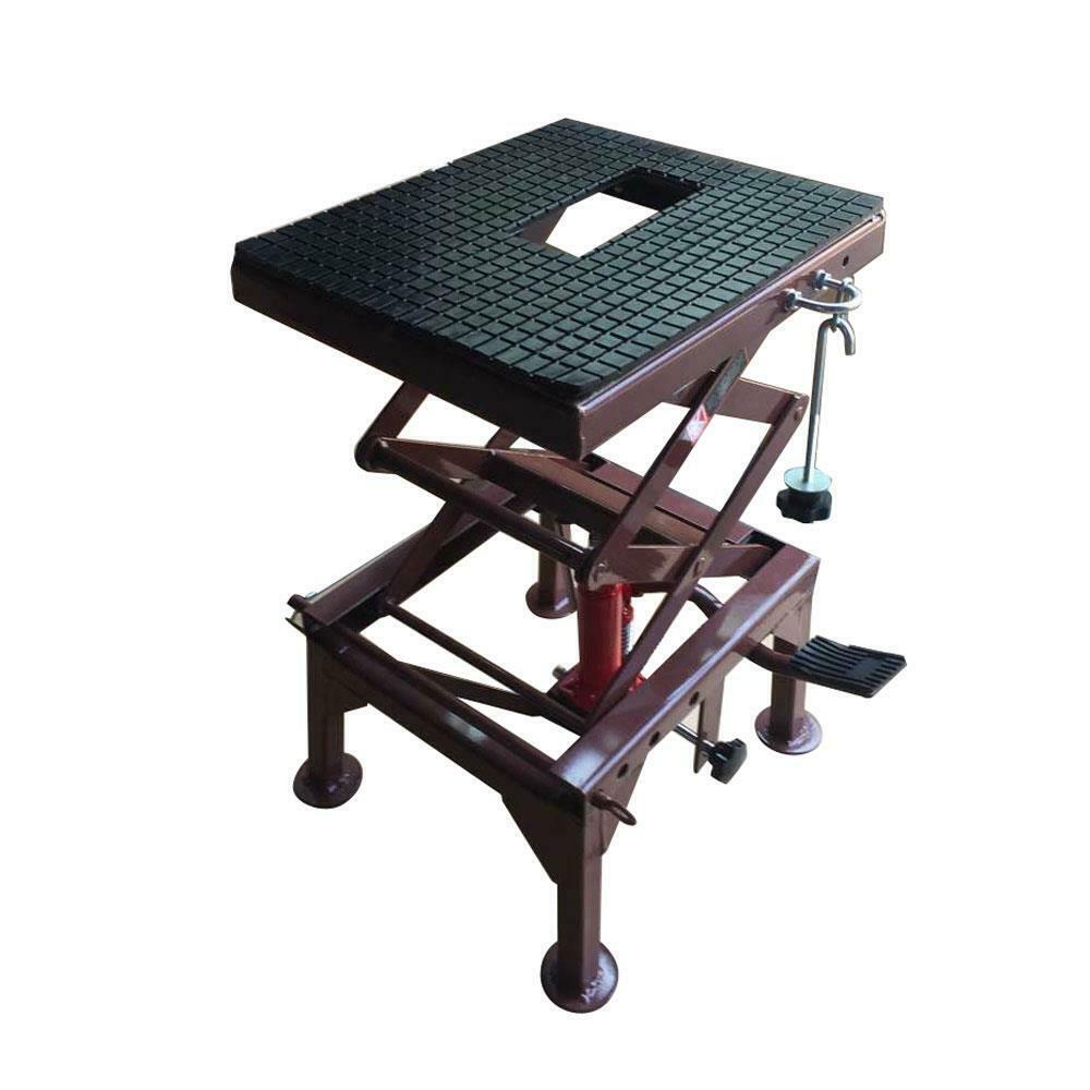 Motorcycle Cycles Dirt Bike  Floor Jack Steels Adjustable Scissor Lift 300LBS