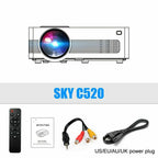 1080p 4k full hd 3d portable home theater 150in led projector for tv android 10