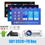 1080p 4k full hd 3d portable home theater 150in led projector for tv android 10