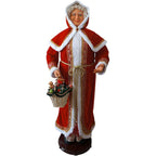 58 in. Christmas Dancing Mrs. Claus with Hooded Cloak and Basket