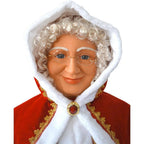 58 in. Christmas Dancing Mrs. Claus with Hooded Cloak and Basket