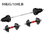 YOHOME PRODUCTS Men's Paint Dumbbell Fitness Sporting Goods Weightlifting Barbell Combination 50kg Set Paint Dumbbell Set