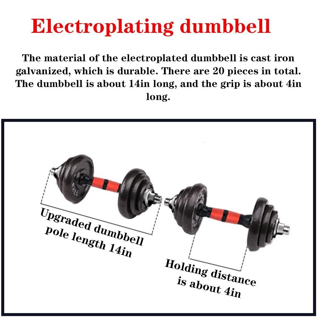 YOHOME PRODUCTS Men's Paint Dumbbell Fitness Sporting Goods Weightlifting Barbell Combination 50kg Set Paint Dumbbell Set