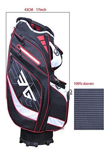 Eagole Super Light Golf Cart Bag,14 way Top and Full Length Divider ,10 Pockets (Black)