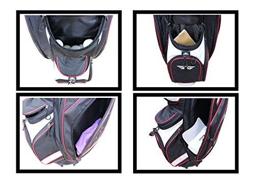 Eagole Super Light Golf Cart Bag,14 way Top and Full Length Divider ,10 Pockets (Black)