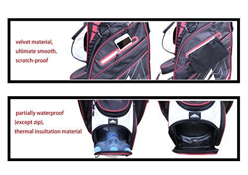 Eagole Super Light Golf Cart Bag,14 way Top and Full Length Divider ,10 Pockets (Black)