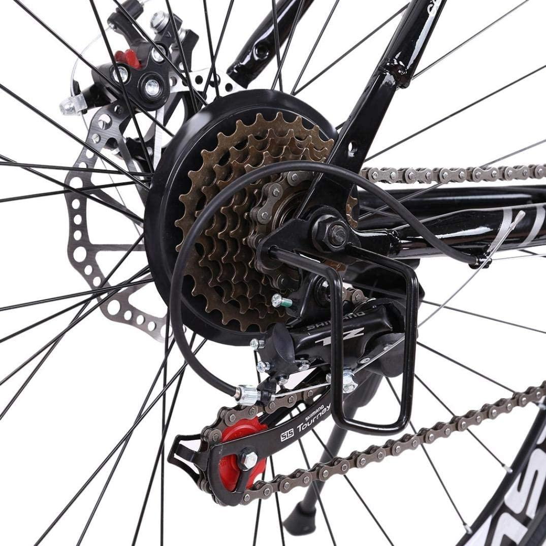 AAru2K Lightweight Aluminum Road Bike,Aluminum Full Suspension Road Bike 21 Speed Disc Brakes, 26 inch Durable Road Bicycles, 700c Tire, Mens/Womens Fashionable Advanced Suspension Bikes