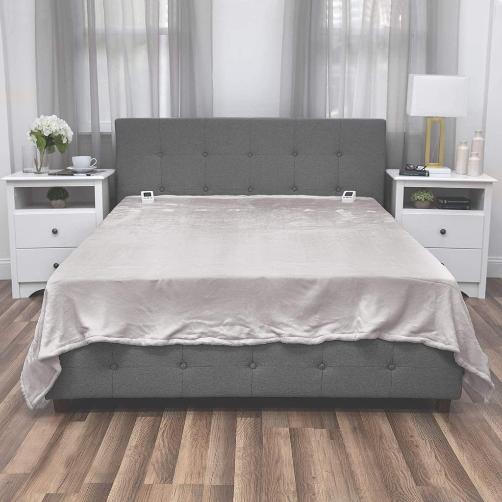 Heated Electric Blanket with SensorSafe, King, Soft Grey