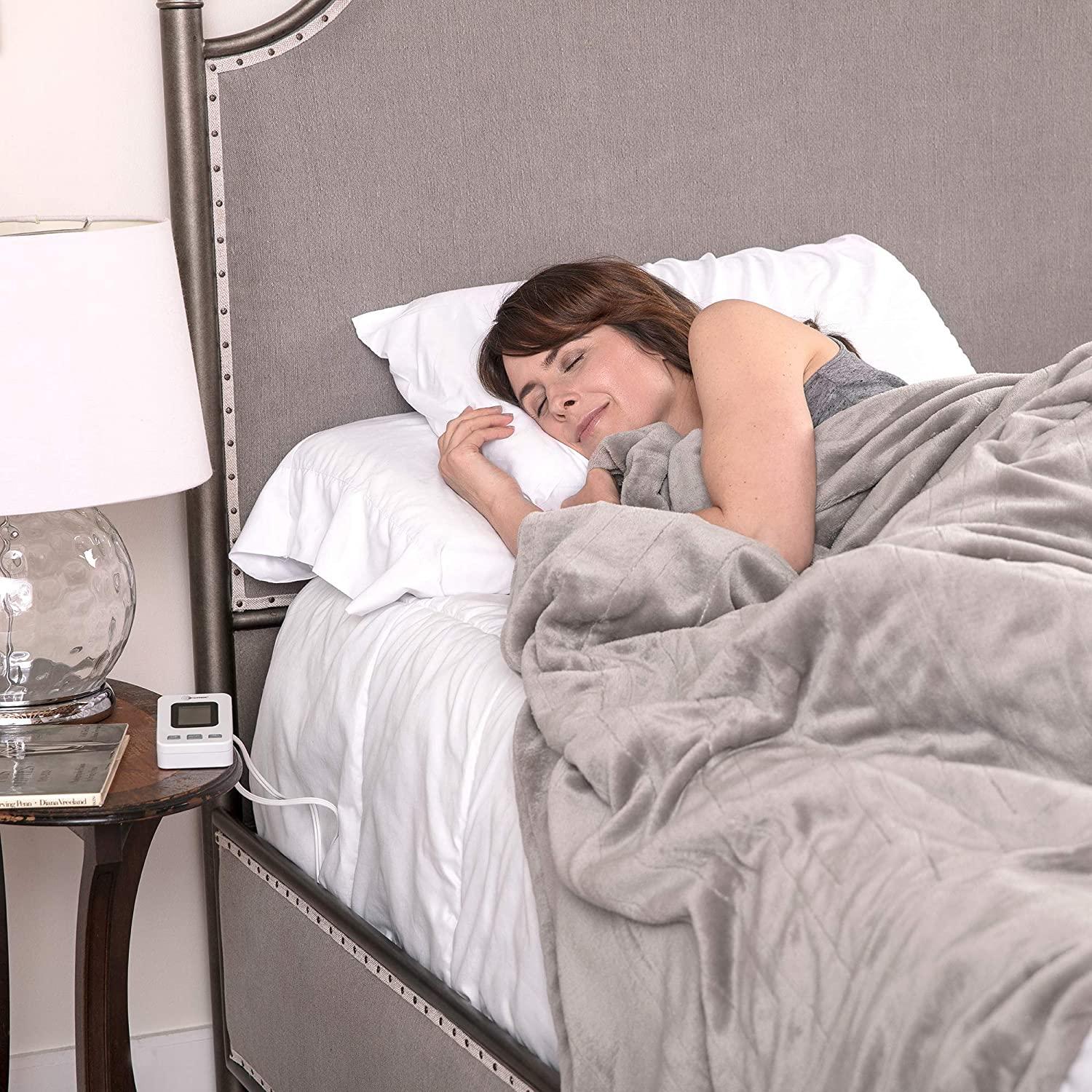 Heated Electric Blanket with SensorSafe, King, Soft Grey