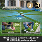 [All-Terrain Wire-Free]  A3 AWD 2000 Robot Lawn Mower, 360° 3D LiDAR &amp; AI Dual Vision Smart Robotic Mowers for 0.5 Acre, 80% Slopes &amp; 45min Fast Charge, 1.97" EdTrimming, 4G GPS Anti-Theft