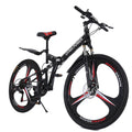 Sunyuan Folding Mountain 26 In. Carbon Steel s 21 Speed Bicycle, Gift for Adult, Men and Women
