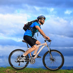 PanAme 26 Inch Mountain Bike, Aluminum Alloy Frame Bike with 21 Speed Dual Disc Brakes, Front Suspension Anti-Slip Bike for Adult - Sliver
