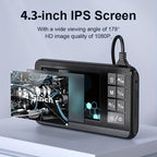 4.3 Inch IPS Industrial Endoscope HD Camera Photo IP67 Waterproof Ima3X Magnification 1080P Car Repair Engine Detection Air Repair Pipe Stain Probe