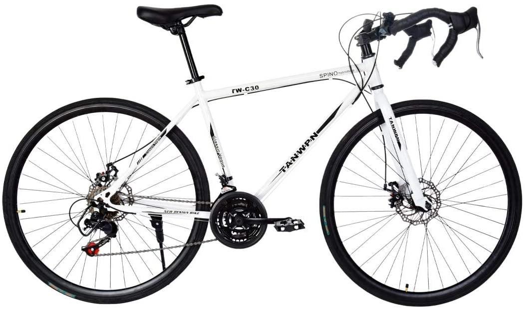 BESLUK Aluminum Full Suspension Road Bike 21 Speed Disc Brakes, 700c,bilke for Mens/Womens