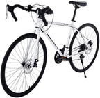 BESLUK Aluminum Full Suspension Road Bike 21 Speed Disc Brakes, 700c,bilke for Mens/Womens