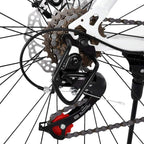 BESLUK Aluminum Full Suspension Road Bike 21 Speed Disc Brakes, 700c,bilke for Mens/Womens