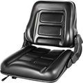 vevor universal forklift seat, black pvc tractor seat, 6"/150mm adjustable mower seat, foldable seat including seat switch, 18.5" x 20" x 18" skid steer seat, fit forklift, tractor, skid loader