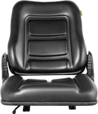 vevor universal forklift seat, black pvc tractor seat, 6"/150mm adjustable mower seat, foldable seat including seat switch, 18.5" x 20" x 18" skid steer seat, fit forklift, tractor, skid loader