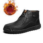 Men Hand Stitching Microfiber Genuine Leather Boots
