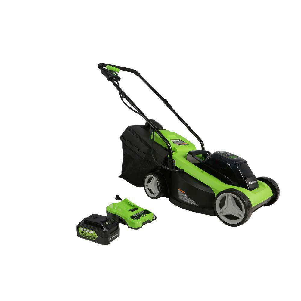 Greenworks Lawn Mower 24-Volt Lithium-Ion Cordless Walk Behind Battery Charger