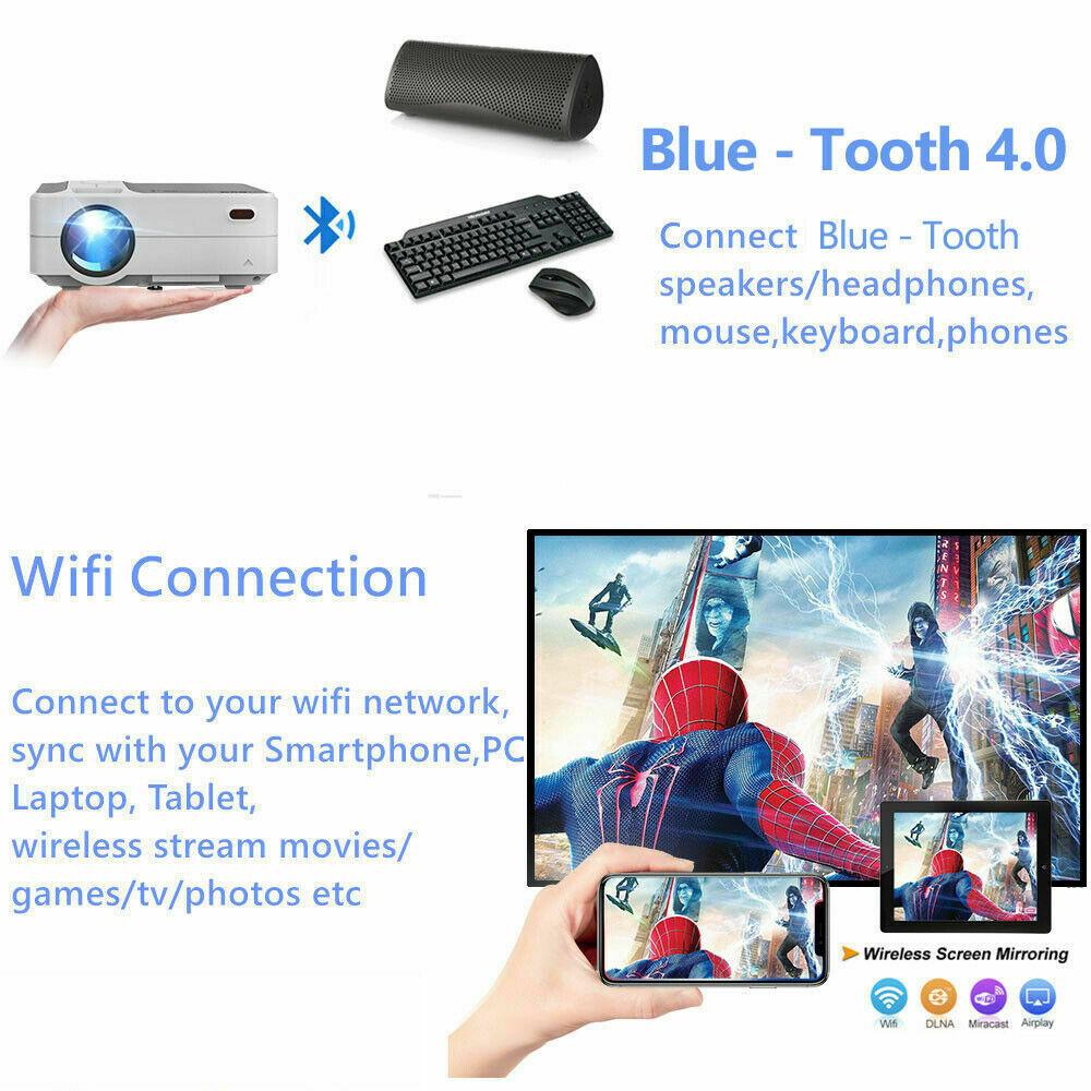 smart android projector full hd wifi wireless proyector movie blue tooth hdmi tv