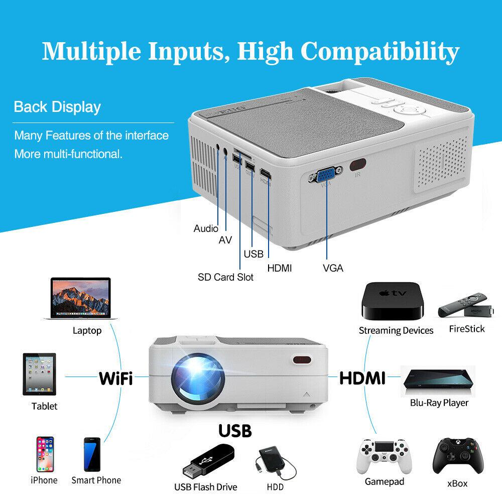 smart android projector full hd wifi wireless proyector movie blue tooth hdmi tv