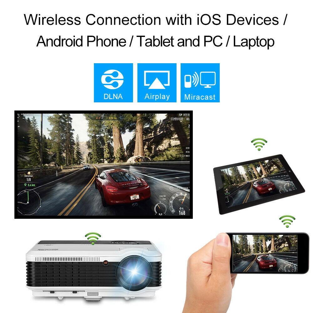 smart android projector full hd wifi wireless proyector movie blue tooth hdmi tv