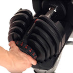 Bowflex SelectTech 1090 Adjustable Dumbbell Weights (Pair) + Stand with Media Rack