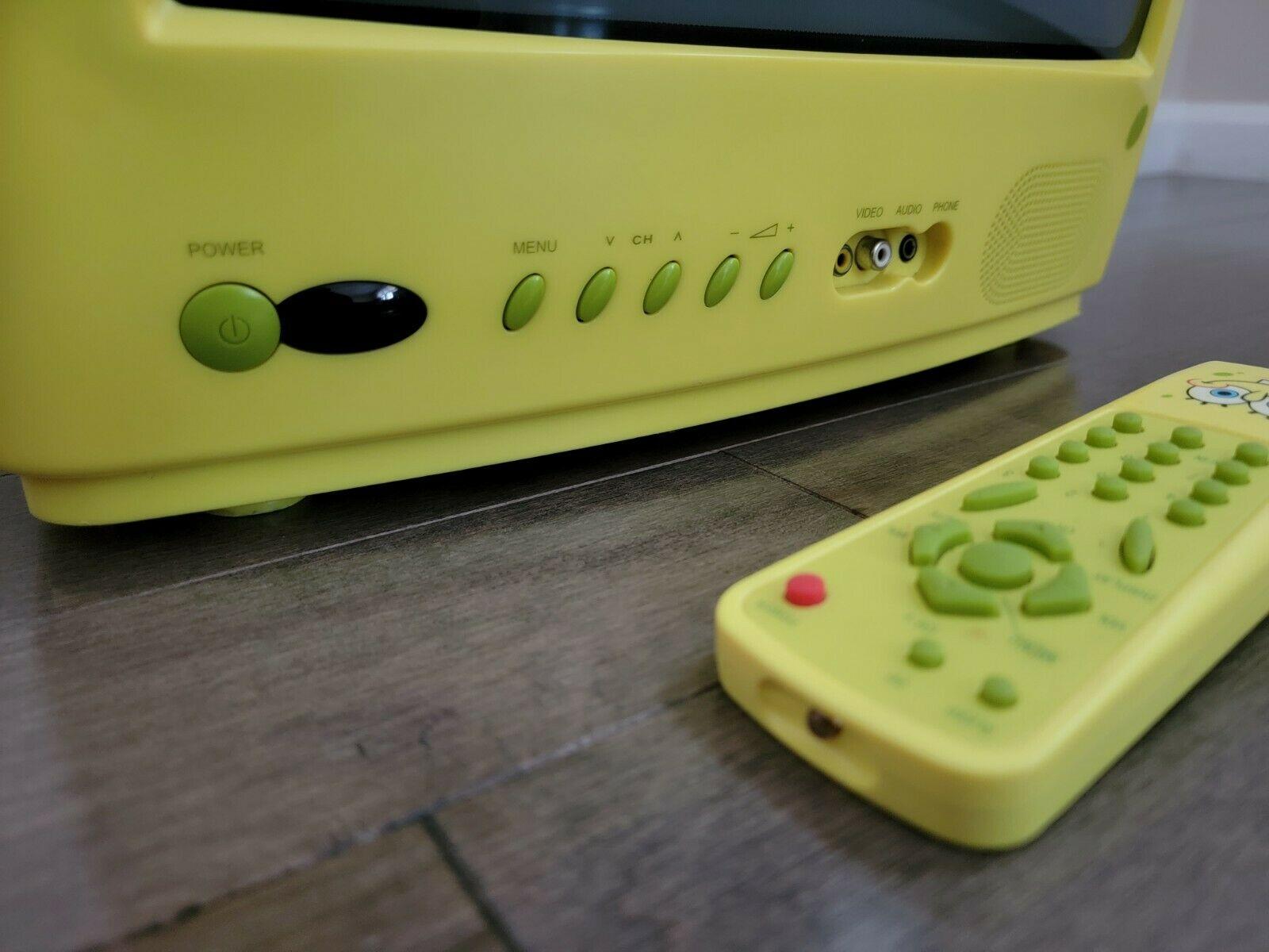 spongebob squarepants emerson sb314 13" inch tv with remote tested working