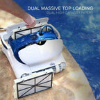 new dolphin sigma robotic pool cleaner with wi-fi app and top-loading cartridge